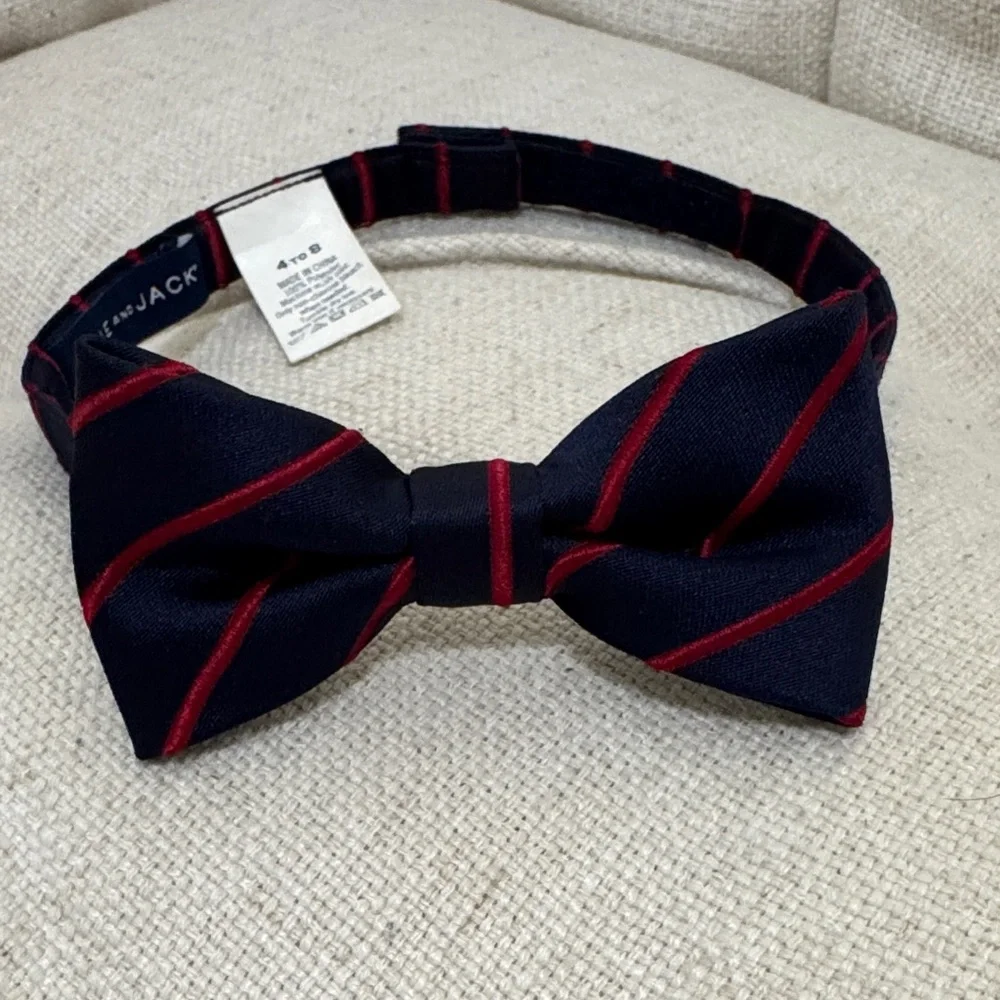 Janie and Jack Classic Navy and Red Bow Tie